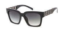 6195 Women's Plastic Medium Square Frame w/ Metal Chain Link Arms