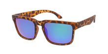 6232SFT/RV Men's Plastic Casual Square Soft Rubberized Finish Frame w/ Color Mirror Lens