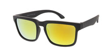 6232SFT/RV Men's Plastic Casual Square Soft Rubberized Finish Frame w/ Color Mirror Lens