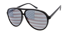 6270USA Unisex Plastic Large Aviator Frame w/ USA American Flag Novelty Lens Print
