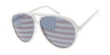 6270USA Unisex Plastic Large Aviator Frame w/ USA American Flag Novelty Lens Print