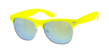 6271SFT/RV Unisex Combo Medium Clubber Rubberized Neon Frame w/ Color Mirror Lens