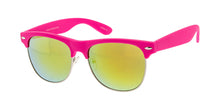 6271SFT/RV Unisex Combo Medium Clubber Rubberized Neon Frame w/ Color Mirror Lens
