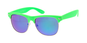 6271SFT/RV Unisex Combo Medium Clubber Rubberized Neon Frame w/ Color Mirror Lens