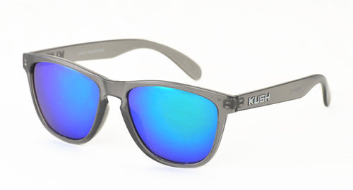 6329KSH/RV KUSH Plastic Crystal Smoke Frame w/ Color Mirror Lens