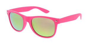 6485SFT/RV Unisex Plastic Classic Soft Rubberized Finish Color Frame WF w/ Color Mirror Lens