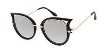 6578RV Women's Combo Medium Designer Cat Eye Frame w/ Color Mirror Lens