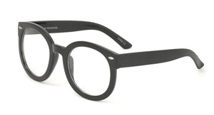 6580CLR Women's Plastic Large Round Frame w/ Clear Lens