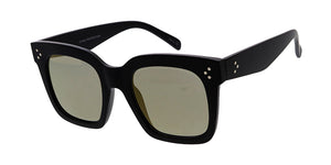 6601RV Women's Plastic Large Square Frame w/ Color Mirror Lens