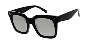 6601RV Women's Plastic Large Square Frame w/ Color Mirror Lens