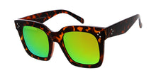 6601RV Women's Plastic Large Square Frame w/ Color Mirror Lens