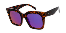 6601RV Women's Plastic Large Square Frame w/ Color Mirror Lens
