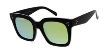 6601RV Women's Plastic Large Square Frame w/ Color Mirror Lens