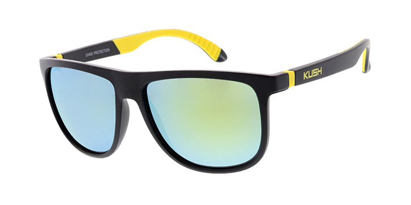 6687KSH/RV KUSH Plastic Medium Rubber Injected Frame w/ Color Mirror Lens