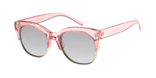 6732CRY/RV Women's Combo Medium Chunky Brow Line Crystal Color Frame w/ Color Mirror Lens