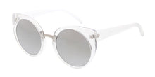 6734RV Women's Plastic Medium Rounded Cat Eye Frame w/ Color Mirror Lens