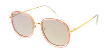 6737CRY/RV Women's Combo Large Square Crystal Frame w/ Color Mirror Lens