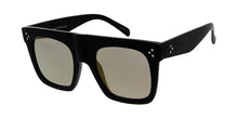 6760RV Women's Plastic Large Flat Top Rectangular Frame w/ Color Mirror Lens