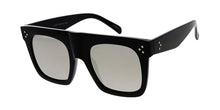 6760RV Women's Plastic Large Flat Top Rectangular Frame w/ Color Mirror Lens