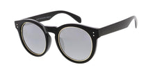6814RV Women's Plastic Large Round Keyhole Metal Inlet Frame w/ Color Mirror Lens