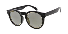 6814RV Women's Plastic Large Round Keyhole Metal Inlet Frame w/ Color Mirror Lens