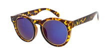 6814RV Women's Plastic Large Round Keyhole Metal Inlet Frame w/ Color Mirror Lens