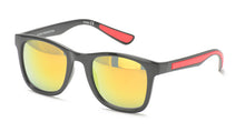 6835RV Men's Plastic Casual Classic Frame w/ Non-Slip Rubber Inserts and Color Mirror Lens