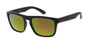 6847ME/RV Men's Plastic Casual Color Accent Frame w/ Color Mirror Lens