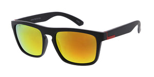 6847ME/RV Men's Plastic Casual Color Accent Frame w/ Color Mirror Lens