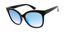 6861REV Women's Plastic Large Cat Eye w/ Spectrum Color Mirror Lens