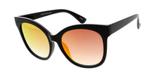 6861REV Women's Plastic Large Cat Eye w/ Spectrum Color Mirror Lens