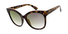 6861REV Women's Plastic Large Cat Eye w/ Spectrum Color Mirror Lens
