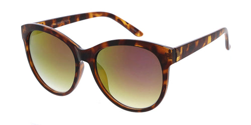 6892RV Women's Large Subtle Cat Eye Frame w/ Color Mirror Lens