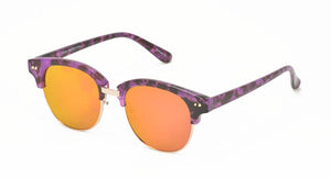 6895RV Women's Combo Medium Clubber Color Tortoise Shell Frame w/ Color Mirror Lens