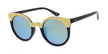 6904RV Women's Plastic Medium Rounded Browline Frame w/ Color Mirror Lens