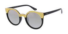 6904RV Women's Plastic Medium Rounded Browline Frame w/ Color Mirror Lens