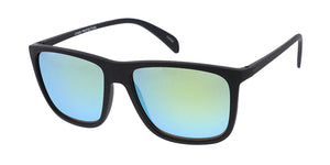 6925ME/RV Men's Plastic Casual Soft Rubberized Finish Frame w/ Color Mirror Lens