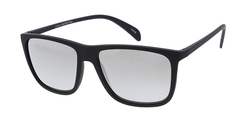 6925ME/RV Men's Plastic Casual Soft Rubberized Finish Frame w/ Color Mirror Lens