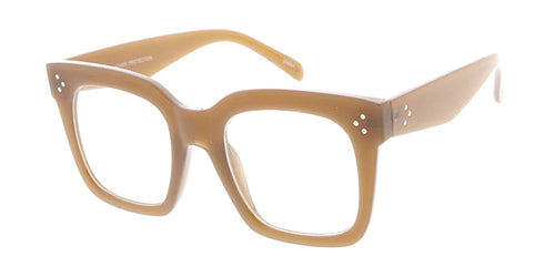 6994CLR Women's Plastic Large Square Frame w/ Clear Lens