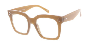 6994CLR Women's Plastic Large Square Frame w/ Clear Lens