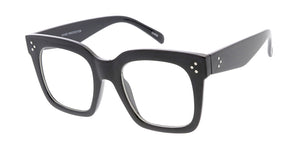 6994CLR Women's Plastic Large Square Frame w/ Clear Lens