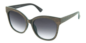 7029 Women's Plastic Large Woodgrain Cat Eye Frame