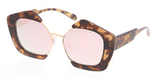 7051RV Women's Combo Large Geometric Chunky Designer Frame w/ Color Mirror Lens
