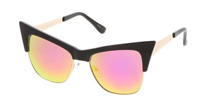 7102REV Women's Combo Extreme Cat Eye w/ Spectrum Color Mirror Lens