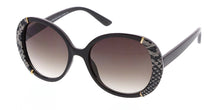 7186 Women's Plastic Large Oval Snakeskin Frame