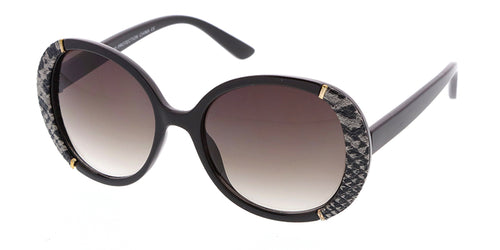 7186 Women's Plastic Large Oval Snakeskin Frame