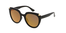 7237RV Women's Plastic Large Tipped Cat Eye Frame w/ Color Mirror Lens