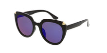 7237RV Women's Plastic Large Tipped Cat Eye Frame w/ Color Mirror Lens