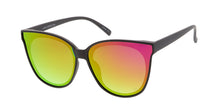 7279RV Women's Plastic Large Cat Eye w/ Color Mirror Lens