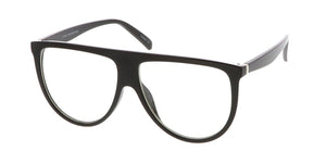 7283CLR Women's Plastic Large Flat Top Designer Frame w/ Clear Lens